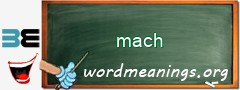 WordMeaning blackboard for mach